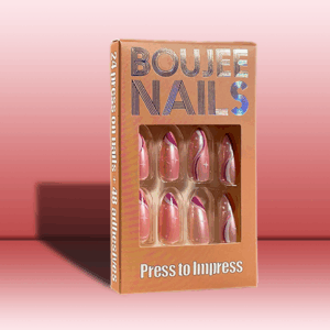 The 70’s Vibe  | Press on Nails | Pink Swirls