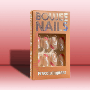 Lollipop | Press on Nails | Pink Swirls