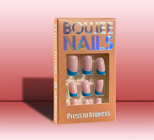 Fun Tips | Press on Nails | Bright Blue Tips Combo