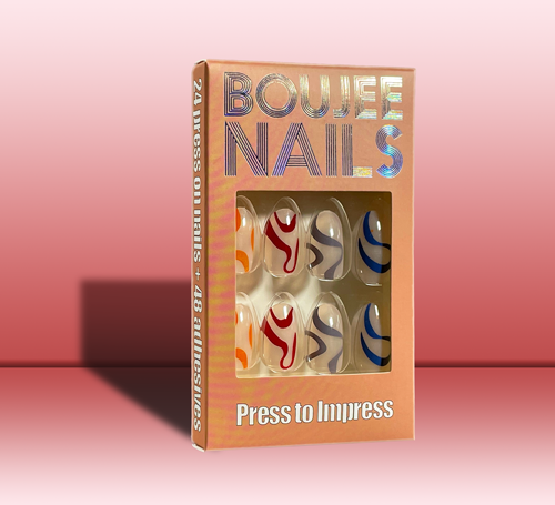 Can’t Decide | Press on Nails | Coloured Swiirls