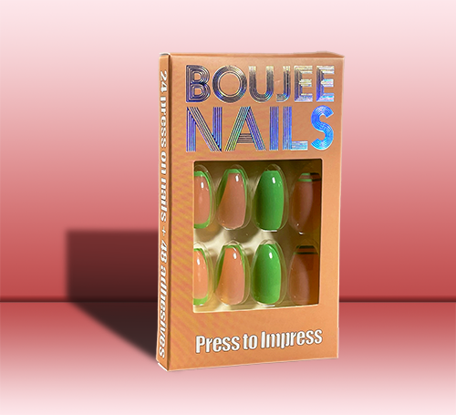Glow | Press on Nails |  Artsy Green