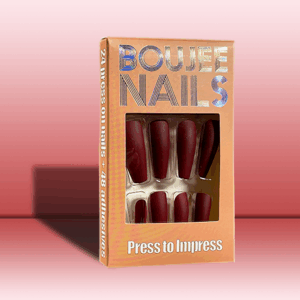 Just a Simple Girl | Press on Nails |  Deep Red
