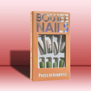 Colour The Lines | Press on Nails | Green Artwork
